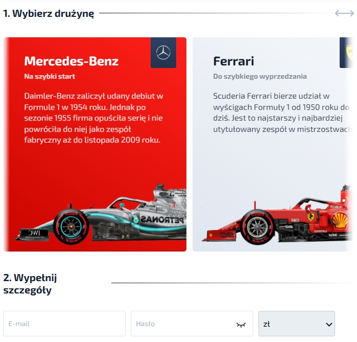 F1 Casino rejestracja